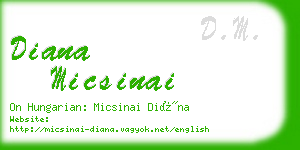 diana micsinai business card